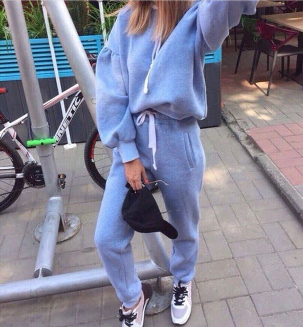 Hoodie Set Women Tracksuit 2 Piece Set Sport Casual Outfit